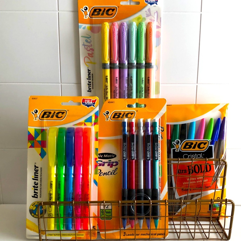 5 Piece Set! 4 BIC Items & Desk Organizer! All are Brand New’